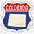 Colorado Silhouette Wholesale Novelty Highway Shield Sticker Decal