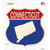 Connecticut Silhouette Wholesale Novelty Highway Shield Sticker Decal