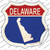 Delaware Silhouette Wholesale Novelty Highway Shield Sticker Decal