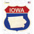 Iowa Silhouette Wholesale Novelty Highway Shield Sticker Decal