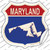 Maryland Silhouette Wholesale Novelty Highway Shield Sticker Decal