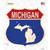 Michigan Silhouette Wholesale Novelty Highway Shield Sticker Decal