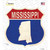 Mississippi Silhouette Wholesale Novelty Highway Shield Sticker Decal