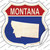 Montana Silhouette Wholesale Novelty Highway Shield Sticker Decal