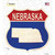 Nebraska Silhouette Wholesale Novelty Highway Shield Sticker Decal