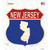 New Jersey Silhouette Wholesale Novelty Highway Shield Sticker Decal