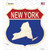 New York Silhouette Wholesale Novelty Highway Shield Sticker Decal