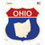 Ohio Silhouette Wholesale Novelty Highway Shield Sticker Decal