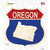 Oregon Silhouette Wholesale Novelty Highway Shield Sticker Decal
