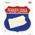 Pennsylvania Silhouette Wholesale Novelty Highway Shield Sticker Decal