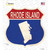 Rhode Island Silhouette Wholesale Novelty Highway Shield Sticker Decal