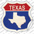 Texas Silhouette Wholesale Novelty Highway Shield Sticker Decal