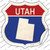 Utah Silhouette Wholesale Novelty Highway Shield Sticker Decal