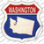 Washington Silhouette Wholesale Novelty Highway Shield Sticker Decal