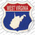 West Virginia Silhouette Wholesale Novelty Highway Shield Sticker Decal