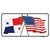 Panama Crossed US Flag Wholesale Novelty Sticker Decal