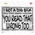 Dig Bick Read Wrong Wholesale Novelty Rectangle Sticker Decal