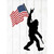 Squatch American Flag Wholesale Novelty Rectangle Sticker Decal