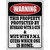 Property Protected Husband With Gun Wife With PMS Wholesale Novelty Rectangle Sticker Decal