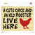 Cute Chick Old Rooster Live Here Wholesale Novelty Rectangle Sticker Decal