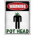 Warning Pot Head Wholesale Novelty Rectangle Sticker Decal