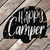 Happy Camper Wood Plank Wholesale Novelty Square Sticker Decal