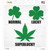 Lucky Clover Super lucky Pot Leaf Wholesale Novelty Square Sticker Decal