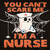 Cant Scare Me Im a Nurse Wholesale Novelty Square Sticker Decal