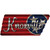 Knoxville Tri Star on Wood Wholesale Novelty Corrugated Effect Tennessee Shape Sticker Decal