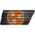 Orange Tri Star on Wood Wholesale Novelty Corrugated Effect Tennessee Shape Sticker Decal