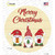 Merry Christmas Gnomes Tan Wholesale Novelty Circle Sticker Decal