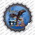 Eagle Born In The USA Blue Wholesale Novelty Bottle Cap Sticker Decal