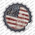 American Flag Smudged Rusty Wholesale Novelty Bottle Cap Sticker Decal