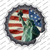 Lady Liberty American Flag Wholesale Novelty Bottle Cap Sticker Decal