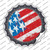 Painted American Flag Wholesale Novelty Bottle Cap Sticker Decal