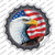 Eagle|American Flag Wholesale Novelty Bottle Cap Sticker Decal