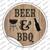 Beer And BBQ Wholesale Novelty Circle Sticker Decal