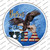 Eagle Born In The USA Blue Wholesale Novelty Circle Sticker Decal