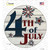 4th Of July White Wood Wholesale Novelty Circle Sticker Decal