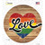 Love Heart On Wood Wholesale Novelty Circle Sticker Decal