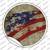 Distressed American Flag Wholesale Novelty Circle Sticker Decal