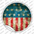 American Flag Distressed Wholesale Novelty Circle Sticker Decal