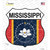 Mississippi Magnolia State Flag Wholesale Novelty Highway Shield Sticker Decal
