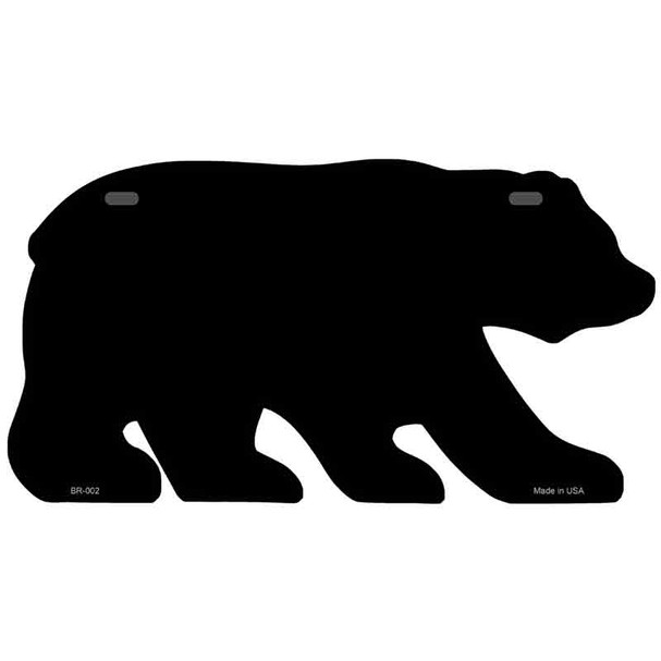 Solid Black Wholesale Novelty Metal Bear Tag