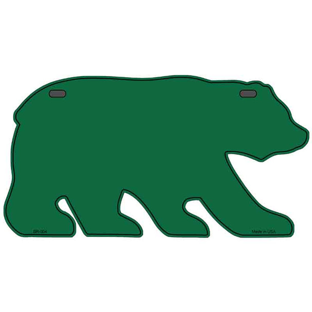 Solid Green Wholesale Novelty Metal Bear Tag