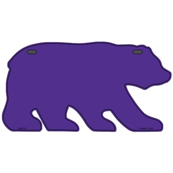 Solid Purple Wholesale Novelty Metal Bear Tag