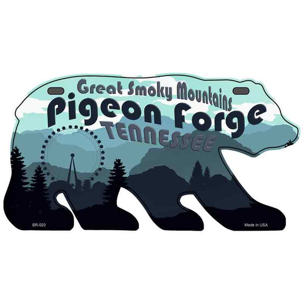 Pigeon Forge Scenic Wholesale Novelty Metal Bear Tag