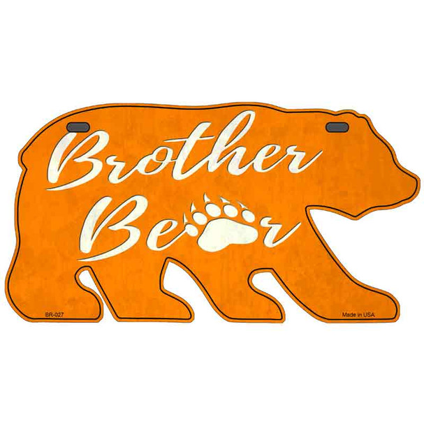 Brother Paw Orange Wholesale Novelty Metal Bear Tag