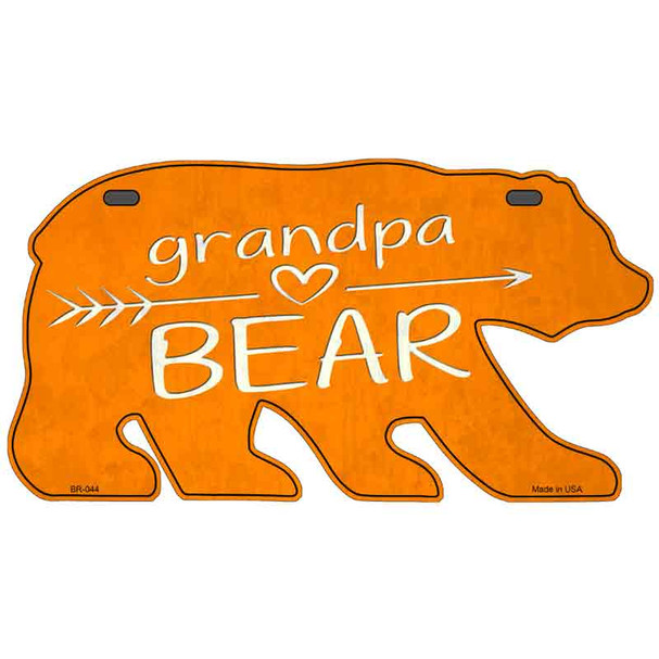 Grandpa Arrow Orange Wholesale Novelty Metal Bear Tag