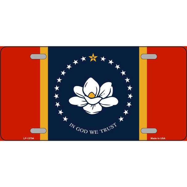 Mississippi Flag Wholesale Novelty Metal License Plate Tag